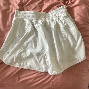 White Lululemon Long Shorts